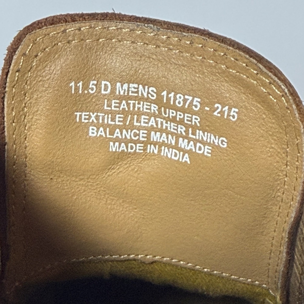 Florsheim Boots Men's Size 11.5D Highland Brown Leather Ankle Chukka Leather - Picture 7 of 8